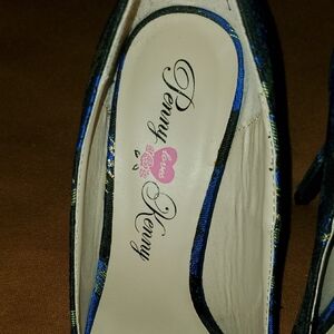 Penny Loves Kenny Black and Blue Heels